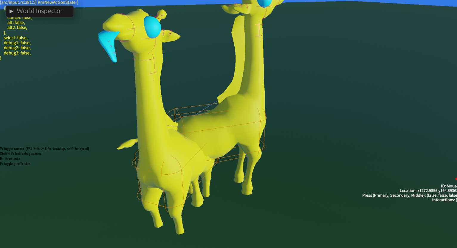 Two giraffes occupying the same space